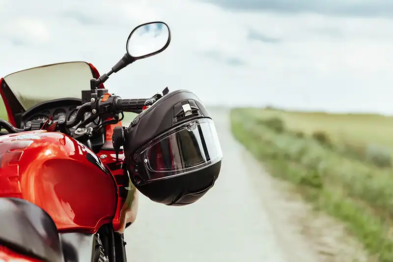 Motorcycle parked with no rider